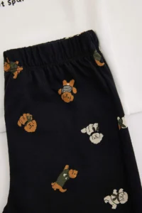 TRENDYOLMİLLA KIDS Ecru Girls'/Boys' Cotton Pajama Set - Image 2