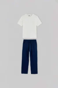 TRENDYOLMİLLA KIDS NAVY BLUE Plain Knitting Bottom - Top Set - Image 5