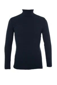 TRENDYOLMİLLA MEN NAVY BLUE slim Fit Cotton Turtleneck Ribbed Knitted Sweater - Image 11