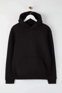 TRENDYOLMİLLA MEN Black Regular / Normal Cut Back Printed Knitting Sweatshirt - Image 6