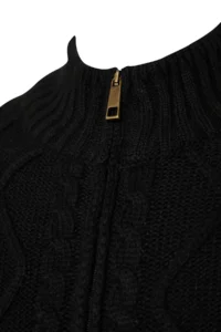 TRENDYOLMİLLA MEN Black slim Fit Woolly Knitting Detailed Zippered with pocket Knitwear Cardigan - Image 7