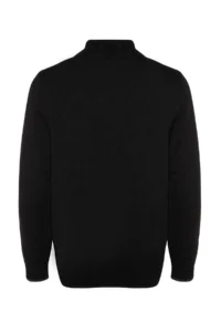 TRENDYOLMİLLA MEN Black slim Fit Woolly Knitting Detailed Zippered with pocket Knitwear Cardigan - Image 8
