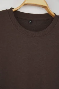 TRENDYOLMİLLA MEN Brown Regular/Normal Cut Inside Fleece/Warm Sweatshirt - Image 4
