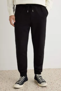 TRENDYOLMİLLA MEN Black-NAVY BLUE Regular/Normal Cut Tyre Hem 2 Sets Paket Sweatpants - Image 3
