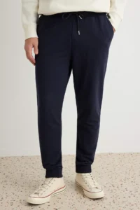 TRENDYOLMİLLA MEN Black-NAVY BLUE Regular/Normal Cut Tyre Hem 2 Sets Paket Sweatpants - Image 6