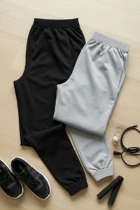 TRENDYOLMİLLA MEN Gray-Black Regular/Normal Cut Leg Elastic Jogger 2 Sets Package Sweatpants