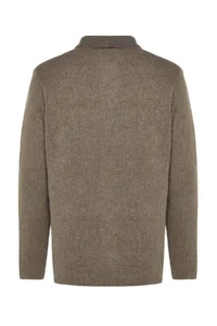 TRENDYOLMİLLA MEN Mink Regular Fit Woolly Collar Knitwear Cardigan - Image 8