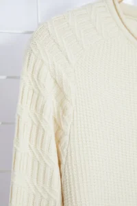TRENDYOLMİLLA MEN Ecru slim slim Fit Crew Neck textured Knitwear Sweater - Image 7