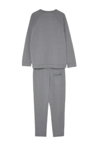 TRENDYOLMİLLA MEN Dark Gray Regular Fit Knitting Pajama Set - Image 6