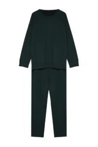 TRENDYOLMİLLA MEN Green Men Regular Fit Pajama Set - Image 7
