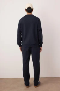 TRENDYOLMİLLA MEN NAVY BLUE Regular Fit Pajama Set - Image 4