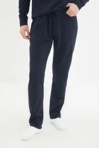 TRENDYOLMİLLA MEN NAVY BLUE Regular Fit Pajama Set - Image 7