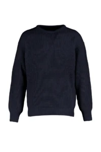 TRENDYOLMİLLA MEN NAVY BLUE Oversized Fit Wide Pattern Crew Neck Basic Knitwear Sweater - Image 11