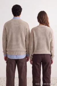 TRENDYOLMİLLA MEN Stone Oversized Crew Neck Plain Sweater - Image 5