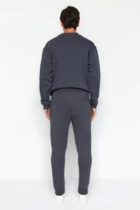 TRENDYOLMİLLA MEN Anthracite Regular/Normal Cut Harf Embroidered Jogger Sweatpants - Image 6