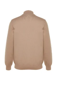 TRENDYOLMİLLA MEN Camel Regular Fit Half Turtleneck Soft Basic Knitwear Sweater - Image 7