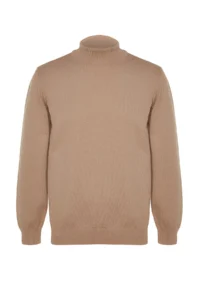 TRENDYOLMİLLA MEN Camel Regular Fit Half Turtleneck Soft Basic Knitwear Sweater - Image 8
