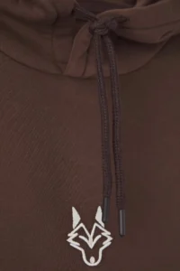TRENDYOLMİLLA MEN Dark Brown Oversized/Wide Cut Hooded Tiger Embroidered Sweatshirt with Fleece Inside - Image 7