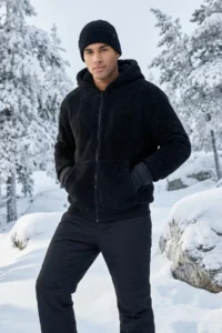 TRENDYOLMİLLA MEN Black Regular/Normal Cut Full Zipper with pocket Fleece Sweatshirt-Cardigan