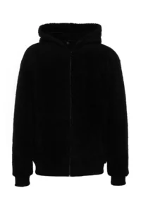 TRENDYOLMİLLA MEN Black Regular/Normal Cut Full Zipper with pocket Fleece Sweatshirt-Cardigan - Image 6