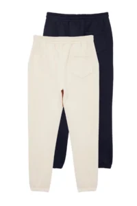 TRENDYOLMİLLA MEN NAVY BLUE-Stone Regular/Normal Cut Tire Hem Inside Fleece 2 Sets Package Sweatpants - Image 9