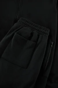 TRENDYOLMİLLA MEN Black Regular/Normal Cut Zippered Basic Tracksuit - Image 8