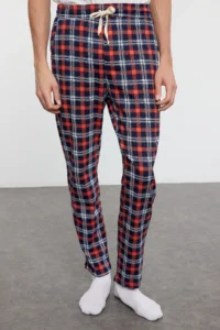 TRENDYOLMİLLA MEN Men Ecru Regular Fit Printed Knitting Couple 100% Cotton Pajama Set - Image 5
