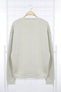 TRENDYOLMİLLA MEN Stone Oversized/Wide Cut Text Embroidered Thick Fleece Sweatshirt - Image 7