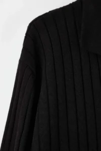 TRENDYOLMİLLA MEN Black Regular V-neck Plain Plus Size Chic Sweater - Image 4
