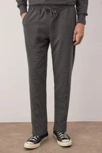 TRENDYOLMİLLA MEN Anthracite Regular/Normal Cut textured Pipe Both Sweatpants - Image 3