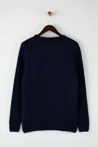 TRENDYOLMİLLA MEN NAVY BLUE Regular/Normal Cut Crew Neck animals Embroidery Soft Touch Sweater - Image 8