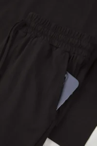 TRENDYOLMİLLA MEN Black Regular/Normal Cut Biye Detailed Embroidered Pajama Set - Image 2