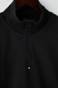 TRENDYOLMİLLA MEN Black Regular/Normal Cut Thick High Neck Sweatshirt - Image 7