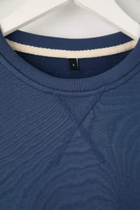 TRENDYOLMİLLA MEN Indigo Rahat Cut Basic Crew Neck Sweatshirt - Image 6