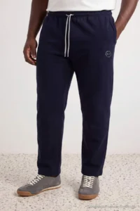 TRENDYOLMİLLA MEN Plus Size NAVY BLUE Regular/Normal Cut New York Embroidered Light Hem Sweatpants