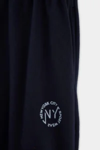 TRENDYOLMİLLA MEN Plus Size NAVY BLUE Regular/Normal Cut New York Embroidered Light Hem Sweatpants - Image 6