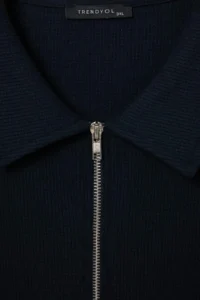 TRENDYOLMİLLA MEN Plus Size Dark NAVY Oversized/Wide Cut Waffle textured Thin Cardigan/Sweatshirt - Image 6