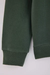 TRENDYOLMİLLA MEN Green Regular/Comfortable Pattern Soft Touch Sweatshirt - Image 7