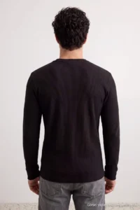 TRENDYOLMİLLA MEN Dark Brown Regular/Rahat Pattern Waffle textured Knitting Sweatshirt - Image 5