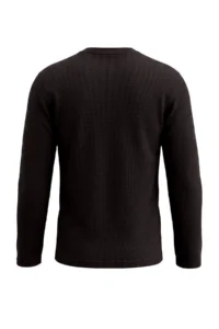 TRENDYOLMİLLA MEN Dark Brown Regular/Rahat Pattern Waffle textured Knitting Sweatshirt - Image 8
