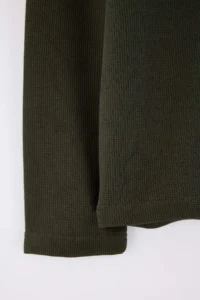 TRENDYOLMİLLA MEN Khaki Regular/Rahat Pattern Waffle textured Knitting Sweatshirt - Image 7