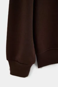 TRENDYOLMİLLA MEN Brown Oversized/Rahat Pattern Geyik Embroidered Sweatshirt - Image 6
