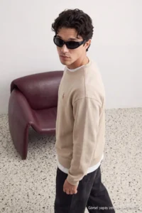 TRENDYOLMİLLA MEN Stone Oversized/Rahat Pattern Geyik Embroidered Sweatshirt - Image 5