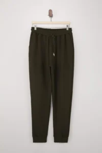 TRENDYOLMİLLA MEN Khaki Basic Regular/Normal Cut Tyre Hem Jogger Sweatpants - Image 3