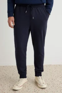 TRENDYOLMİLLA MEN NAVY BLUE Basic Regular/Normal Cut Tyre Hem Jogger Sweatpants
