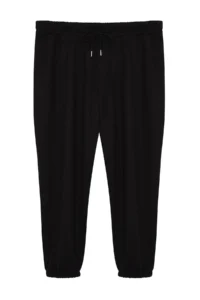 TRENDYOLMİLLA MEN Plus Size Black Oversized/Wide Cut Sweatpants - Image 4
