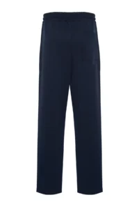 TRENDYOLMİLLA MEN NAVY BLUE Oversized/Comfortable Cut Tire Waisted Sweatpants with Label - Image 13