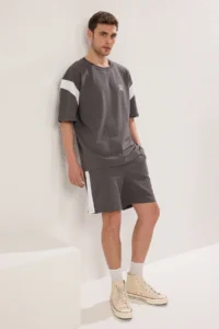 TRENDYOLMİLLA MEN Anthracite Top Oversized Bottom Regular Panel Detailed Tracksuit - Image 2