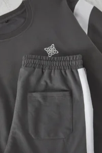 TRENDYOLMİLLA MEN Anthracite Top Oversized Bottom Regular Panel Detailed Tracksuit - Image 6