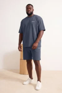 TRENDYOLMİLLA MEN Plus Size Anthracite Regular/Normal Cut 100% Cotton Tracksuit - Image 2